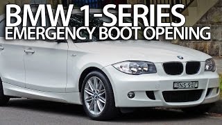 How to open BMW 1-Series boot without electric power (E81 E82 E87 E88 emergency trunk opening)