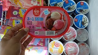 Drama buying Walls ice cream at Indomaret ⁉️ l like chocolate strawberry and vanilla ice cream #i...