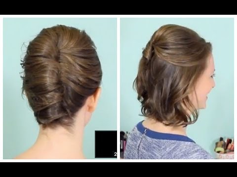 French Twist & Half Updo for Short hair!