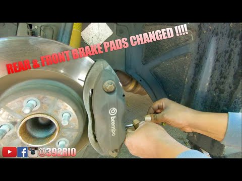 CHANGED MY FRONT AND REAR BRAKE PADS ON MY SCATPACK