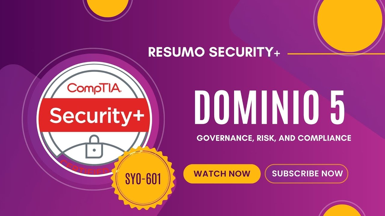Comptia Security+ SY0-601 - Domain 5 Summary