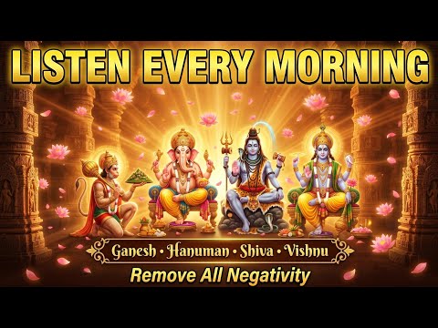 10 Most Powerful Morning Mantras | Remove All Negativity | Ganesh Hanuman Shiva Vishnu Krishna...