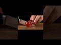 Slicing A Glass Red Currant In Cinematic Slow Motion ASMR Cracking Sounds Only