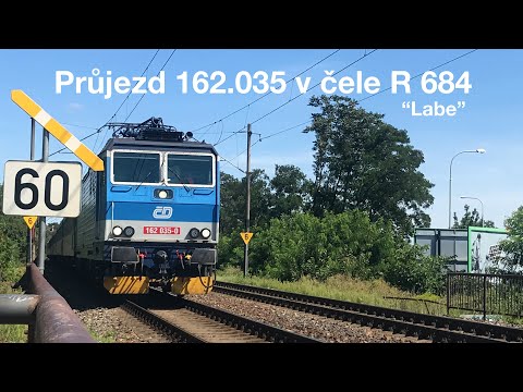 Průjezd lokomotivy 162.035 v čele R 684 “Labe” | v čele #12