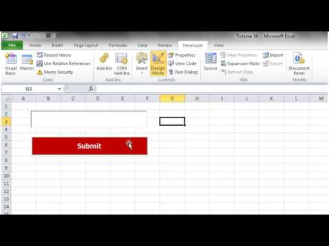 Excel 2010 VBA Tutorial 55   ActiveX Controls   Text Box