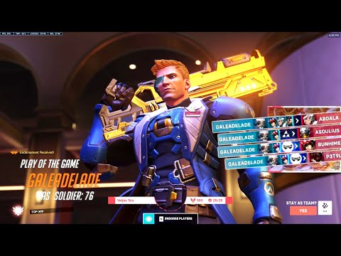 WHAT 3000+ HOURS OF SOLDIER 76 LOOKS LIKE - GALE! POTG [ OVERWATCH 2 TOP 500 ]