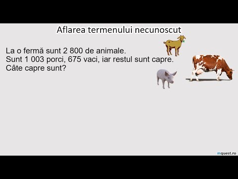 Aflarea termenului necunoscut, lectia 4, clasa a IV-a
