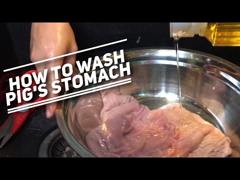 How to Wash Pig's Stomach (hog maw) How to clean pig innards? How to remove smell from pig stomach