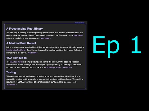 Writing an OS in Rust - Part 1 - A Freestanding Rust Binary