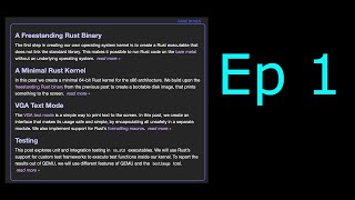 Writing an OS in Rust - Part 1 - A Freestanding Rust Binary