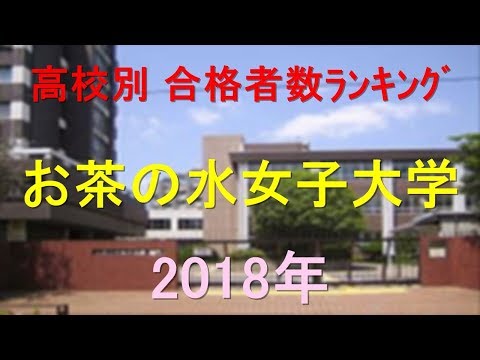 栄養学科 お茶の水女子大学 高校別合格者数ランキング 2018年【グラフでわかる】