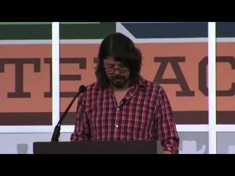 Dave Grohl SXSW speech with bruce springsteen mention