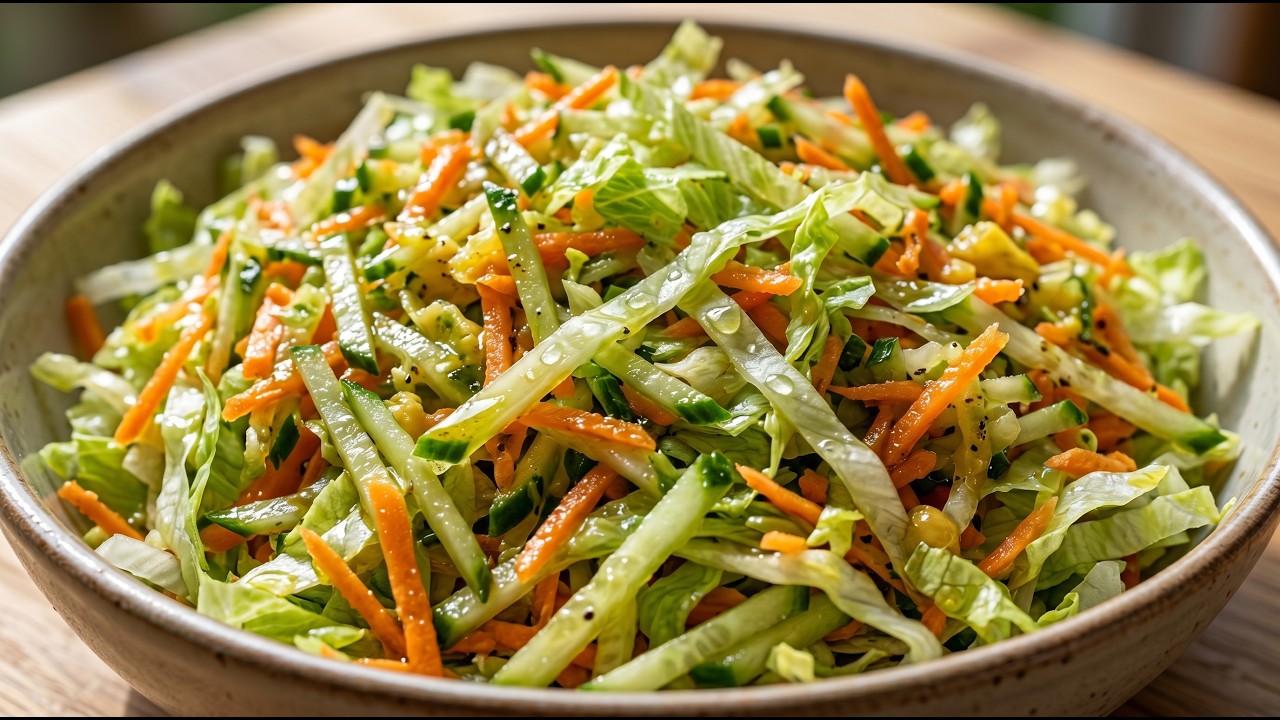 Ninguém te ensina essa salada tão fácil, fresca e deliciosa com um molho caseiro incrível 