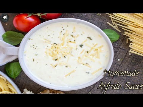 Alfredo Sauce Recipe | Creamy Garlic Alfredo Sauce | Alfredo Sauce With Milk | Farahil’s Kitchen