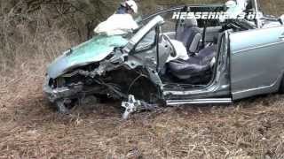preview picture of video 'Schwerer Unfall auf der B485 bei Waldeck 12.04.2013'