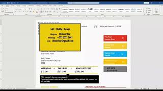 Australia iiNet utility bill template