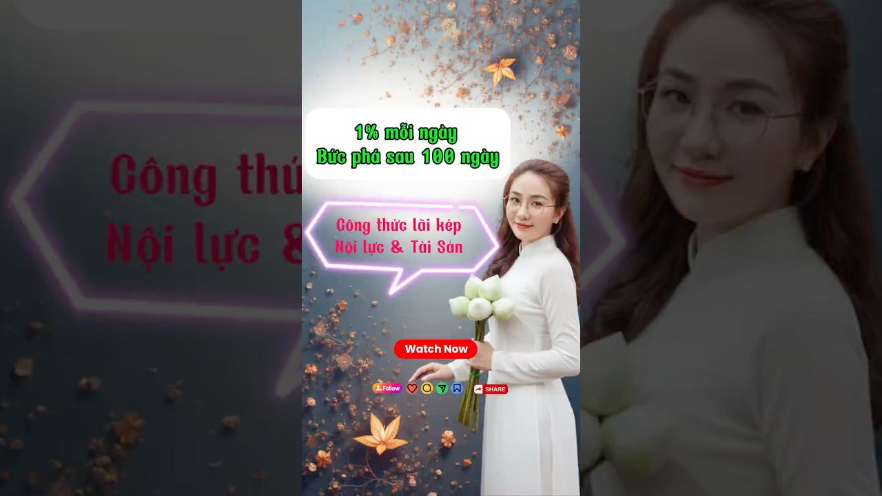 1% Mỗi Ngày, Bứt Phá Sau 100 Ngày: Công Thức Lãi Kép Nội Lực & Tài Sản #chungkhoanhanhphuc