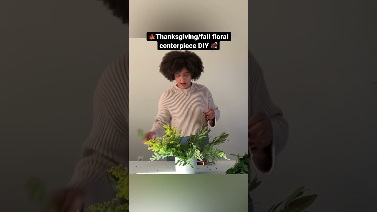 Thanksgiving Floral Centerpiece DIY 🍁