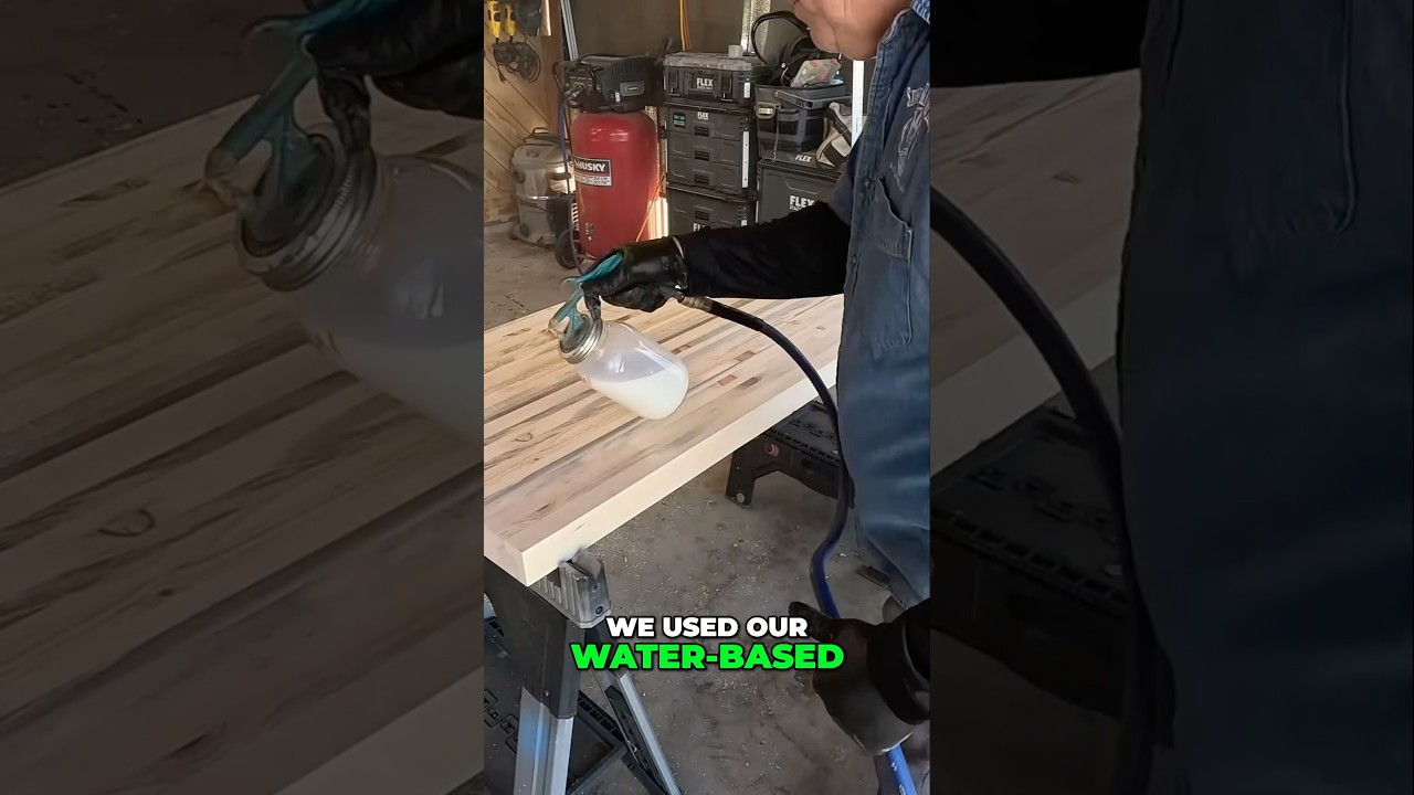 How Water-Based Finish finish Transformed My Woodworking Project. #customtable #freehand #powercarve
