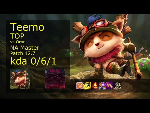 Rank 1 NA Teemo Top: Teemo vs Ornn