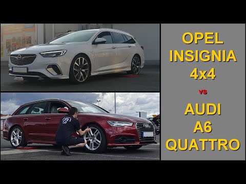 SLIP TEST - TWINSTER vs TORSEN - Opel Insignia 4x4 vs Audi A6 Quattro - @4x4.tests.on.rollers