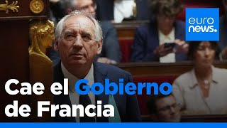 Cae el Gobierno de Francia: Bayrou pierde la moción de confianza