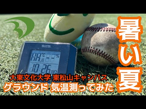 東松山キャンパス ラグビー場&野球場の気温を測りました【暑い！】