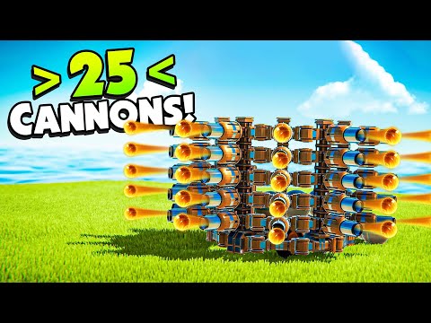 GIANT Wall Of Cannons Destroys Buildings in Seconds - Instruments of Destruction