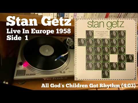 Stan Getz - Live In Europe 1958 - Side 1 (JA 5244) Vinyl LP Pressed in France  | Technics SL1200