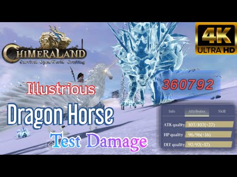 Illustrious Dragon Horse Damage Test  • Chimeraland (4K60FPS)