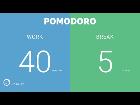 40 / 5  Pomodoro Timer || No music - Study for dreams - Deep focus - Study timer