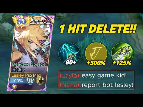 NEW META LESLEY 1 HIT BRUTAL DMG BUILD 2025! (Recommended Build) Build Top Global Lesley 2025 - MLBB