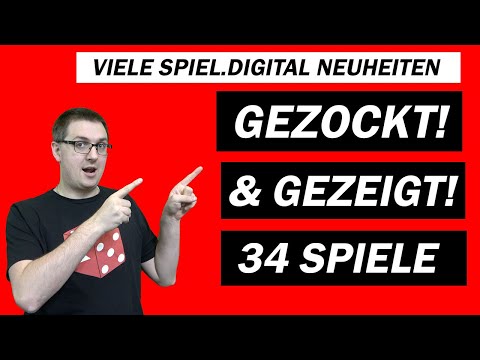 34 Spiele  - 21 GEZOCKT - 13 VORGESTELLT- viele SPIEL.DIGITAL Neuheiten
