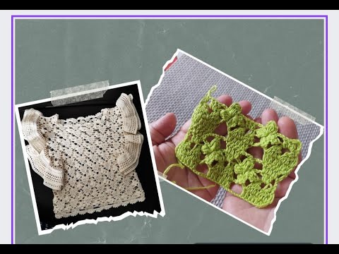 Model cu inimioare crosetat