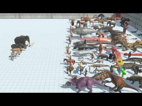 PREHISTORIC MAMMALS Team vs ALL TEAMS Animal Revolt Battle Simulator