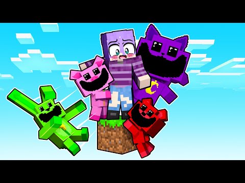 Trapped with Cute Creatures in OneBLOCK Minecraft!
