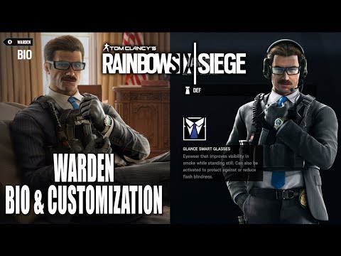 Warden Bio and Customization (Loadout, Headgear, Uniforms) - Rainbow Six Siege