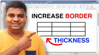 How To Change Table Border Thickness In Word (MS Word)