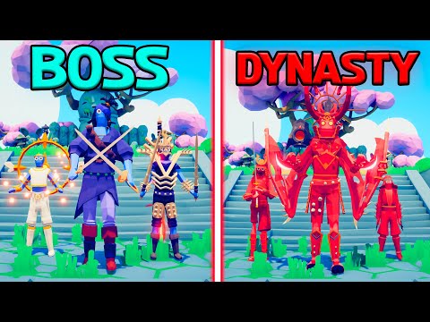 BOSS UNITS TEAM vs MEGA DYNASTY TEAM - Totally Accurate Battle Simulator | TABS