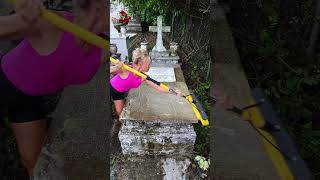 Girl Cleans Random Graves in The Graveyard thumbnail