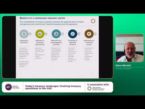 Today's treasury landscape  Centring treasury operations in the UAE . PART1