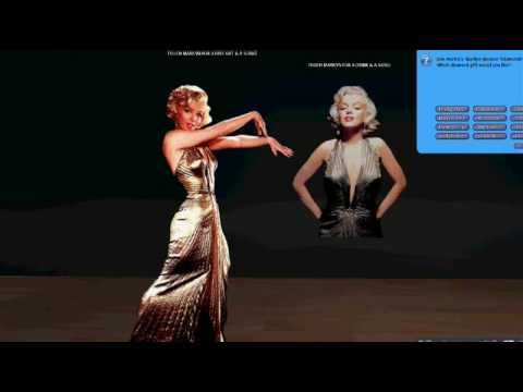 Marilyn Monroe gifts-giver/bartender on Second Life