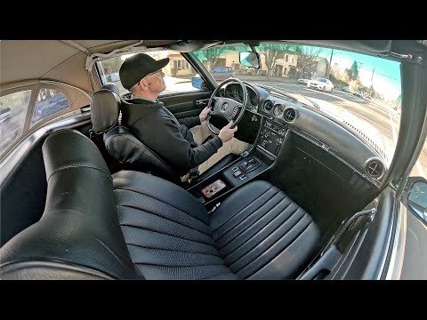 1973 Mercedes 450SL. Cold start & test drive.