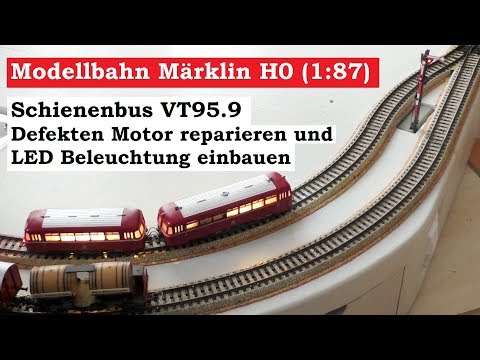 Modellbahn Spur H0 / 1:87 - Märklin Schienenbus VT95.9 Reparatur und Umbauen (Tutorial)