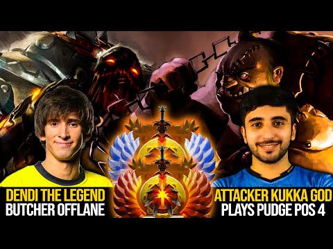 When PROFESSIONALS Play Pudge !!! DENDI THE LEGEND BUTCHER Or ATTACKER "KUNKKA GOD" | Pudge Official