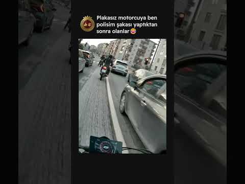 Plakasız Motorcuya Ben Polisim Şakası Yaptıktan Sonra Olanlar😂