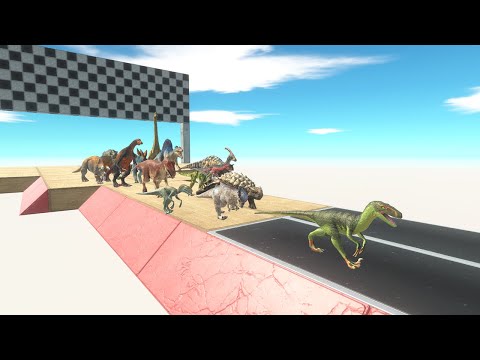 ALL ANIMALS SPEED RACE SKY STRAIGHT - Animal Revolt Battle Simulator