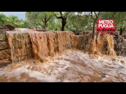 Bomba d’acqua su Grottaglie: strade come fiumi e cascate