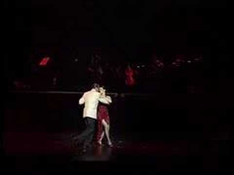  Carlos Copello  and  Veronica Palacios  are  dancing  to  the  tango  "  Gallo Ciego  "