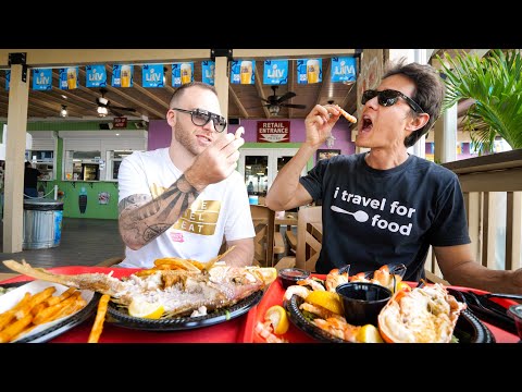 Food in Florida!! 🦐 SWEET PINK SHRIMP + Yellowtail Snapper in Key Largo, USA!